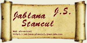 Jablana Stančul vizit kartica